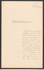 k.k. naturhistorisches Hofmuseum, Intendanzakten 1885-1896 (Hauer), Aktenzahl Z.257.a/1888, Seite 1